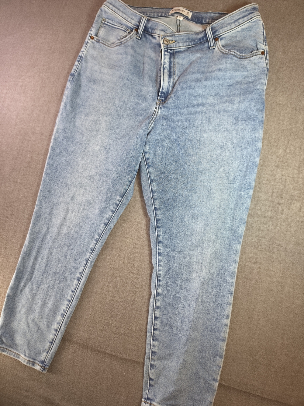 Abercrombie & Fitch The Super Skinny Ankle High Rise Jeans Curve Love Women 18S